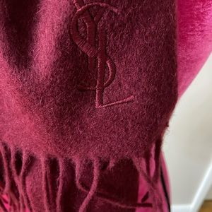 Yves Saint Laurent Accessories - Yves Saint Laurent wool burgundy scarf Yves Saint Laurent Accessories - Yves Saint Laurent wool burgundy scarf